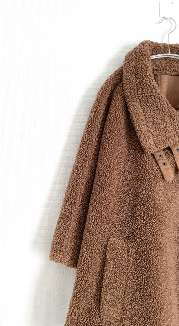 FRAMeWORK フレームワーク　ボアポンチョコート　ブラウン　ケープ