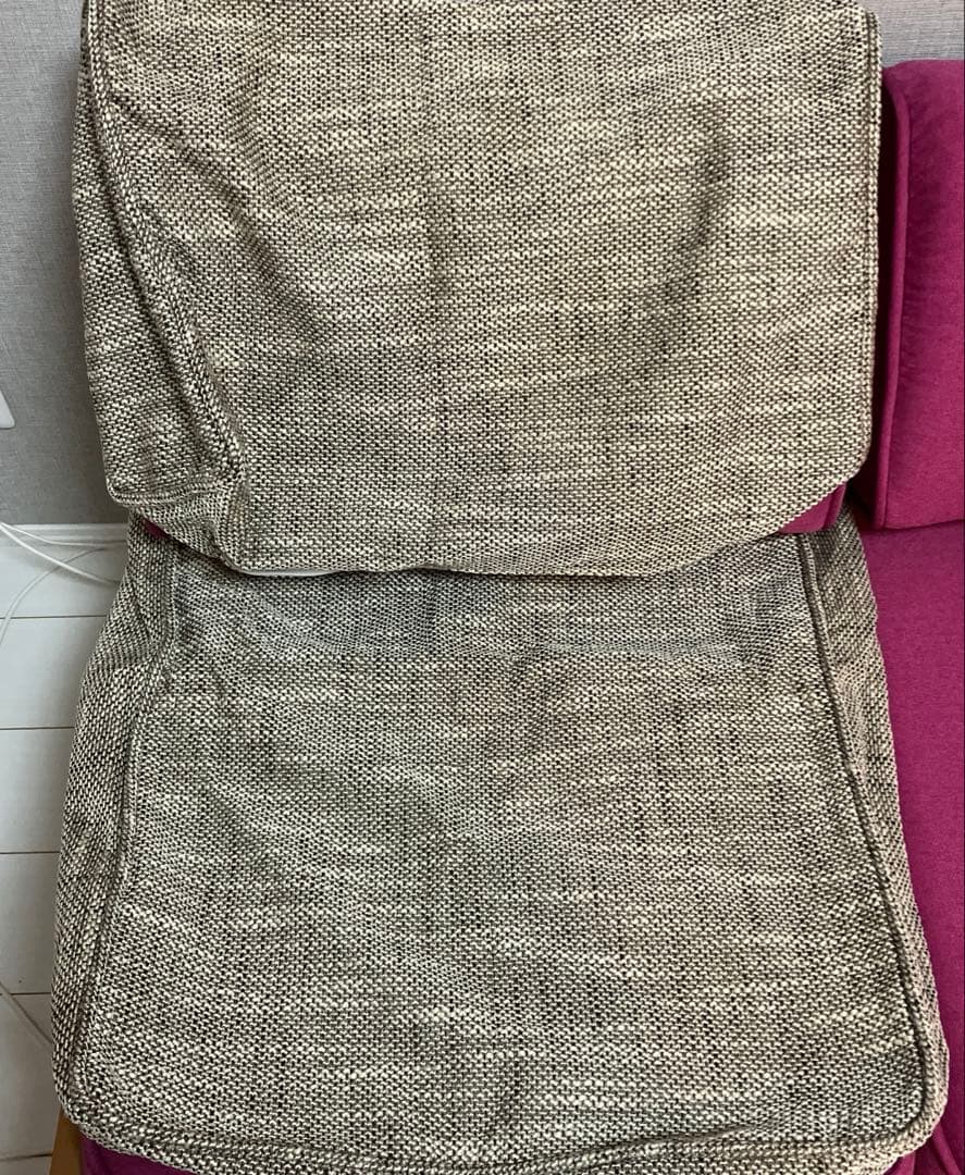 unico ALBEROパープル/ベージュカバー2種付き ソファ 3人掛け