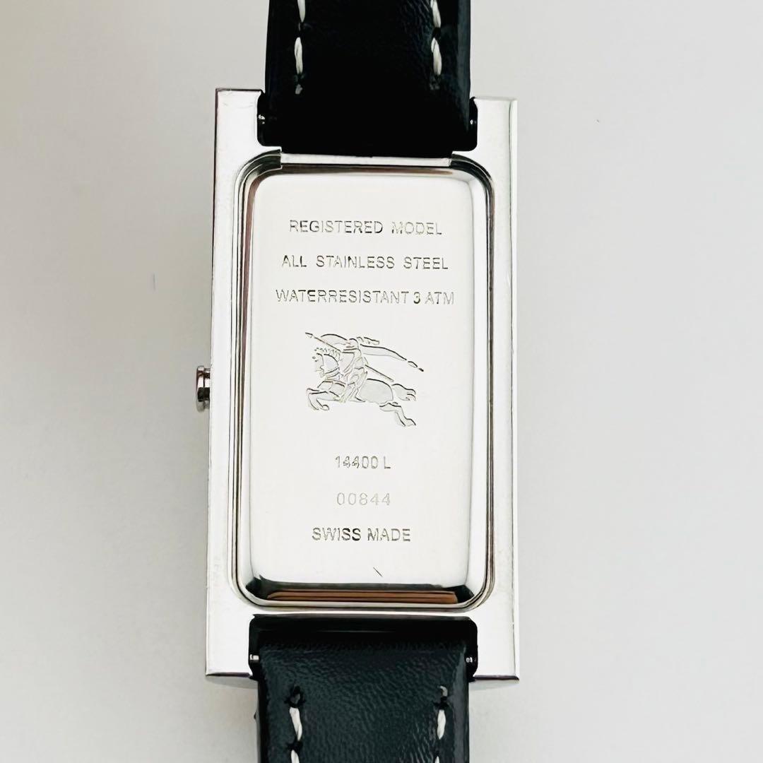 【希少/電池交換済】BURBERRY　腕時計　新品ベルト　クォーツ　シルバー