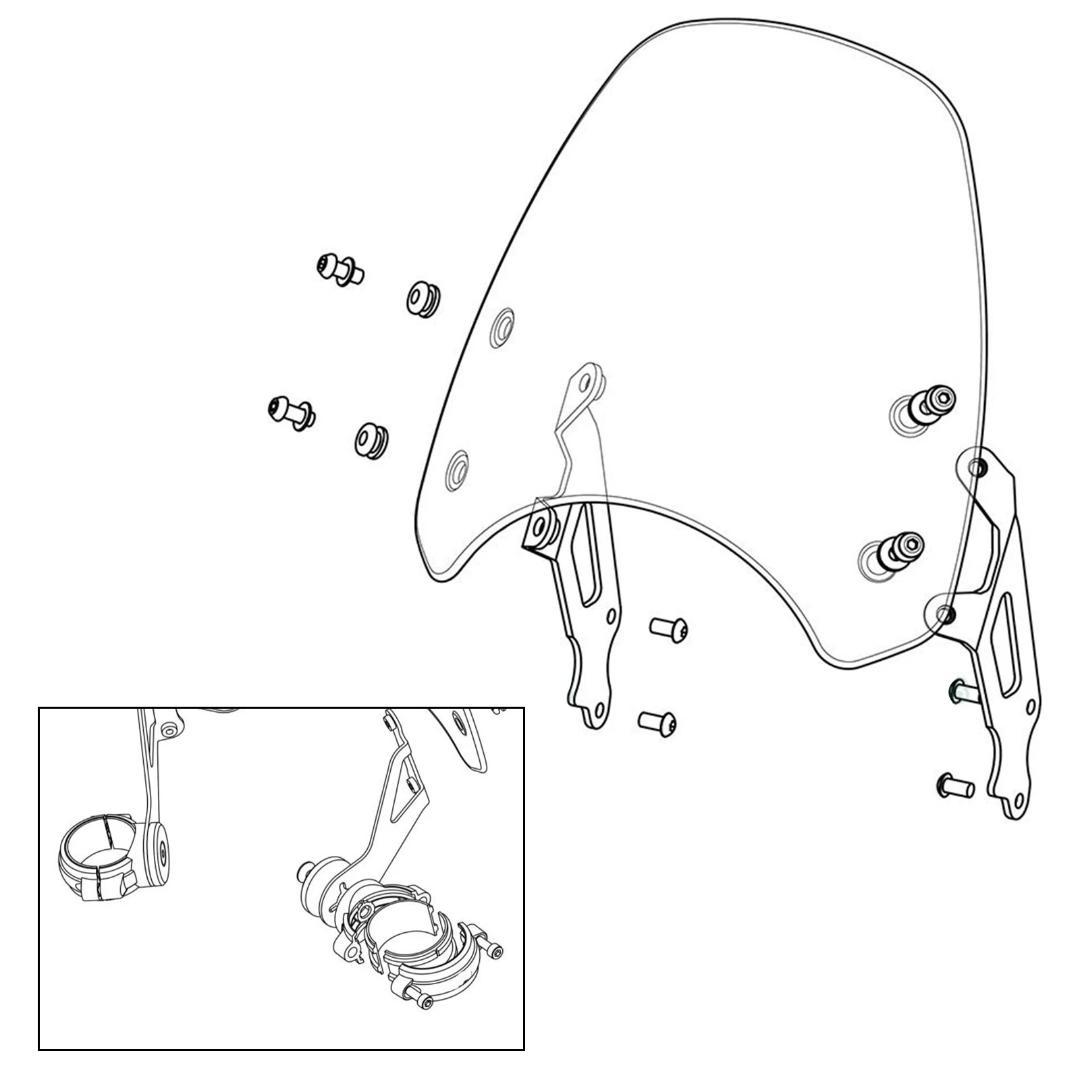 ソフテイル ダイナ ウィンドシールド スクリーン ヘッドライトカウル ハーレー