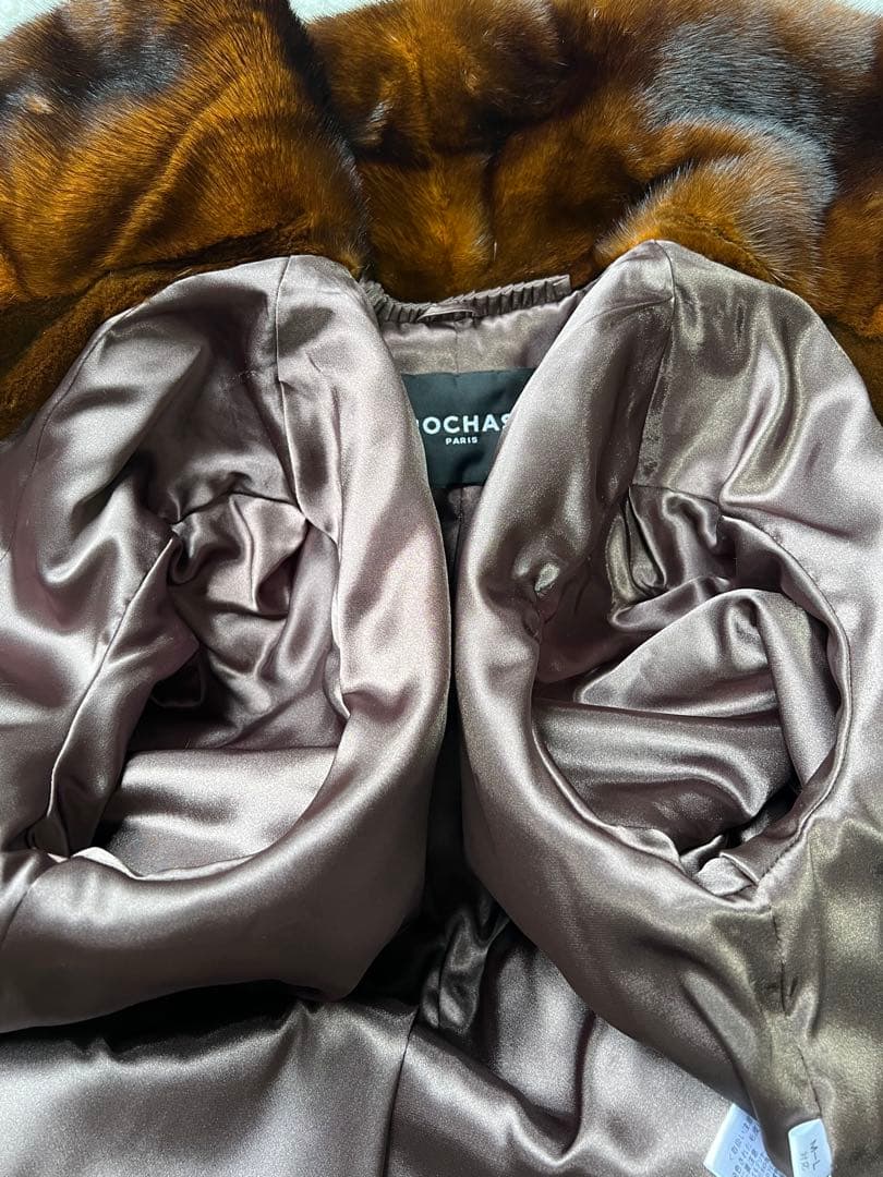 希少色 染めミンク×シェアード 切り替え クロップド コペンハーゲン 軽量