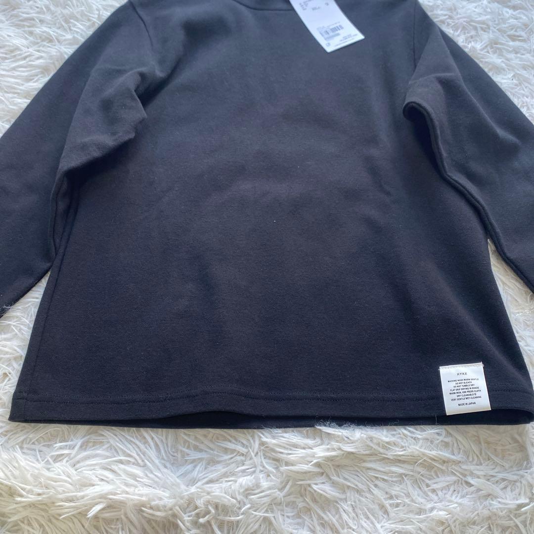 新品タグ付き　HYKE ハイク　ハイネック　ロングカットソー　ブラック　黒