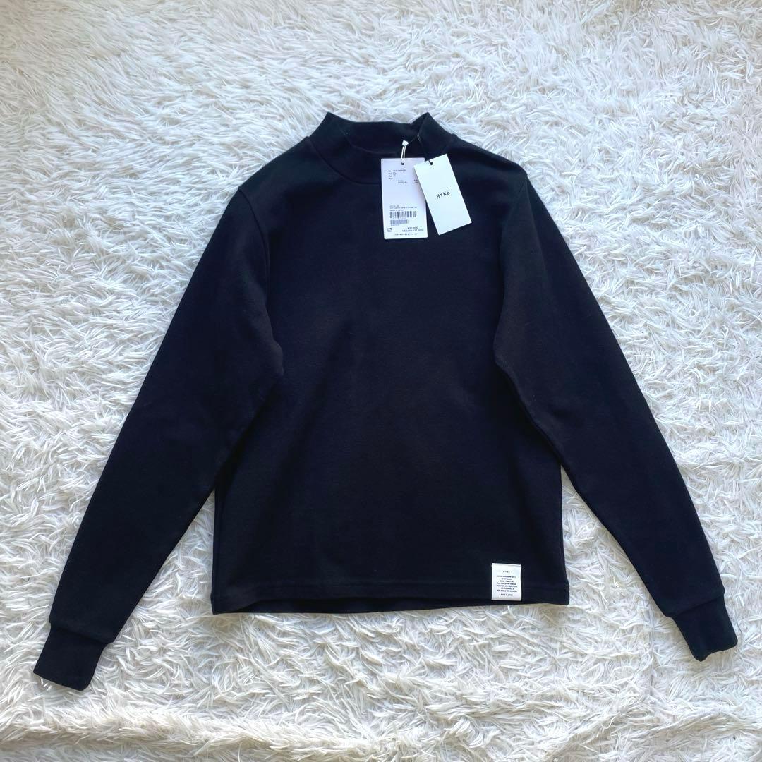 新品タグ付き　HYKE ハイク　ハイネック　ロングカットソー　ブラック　黒