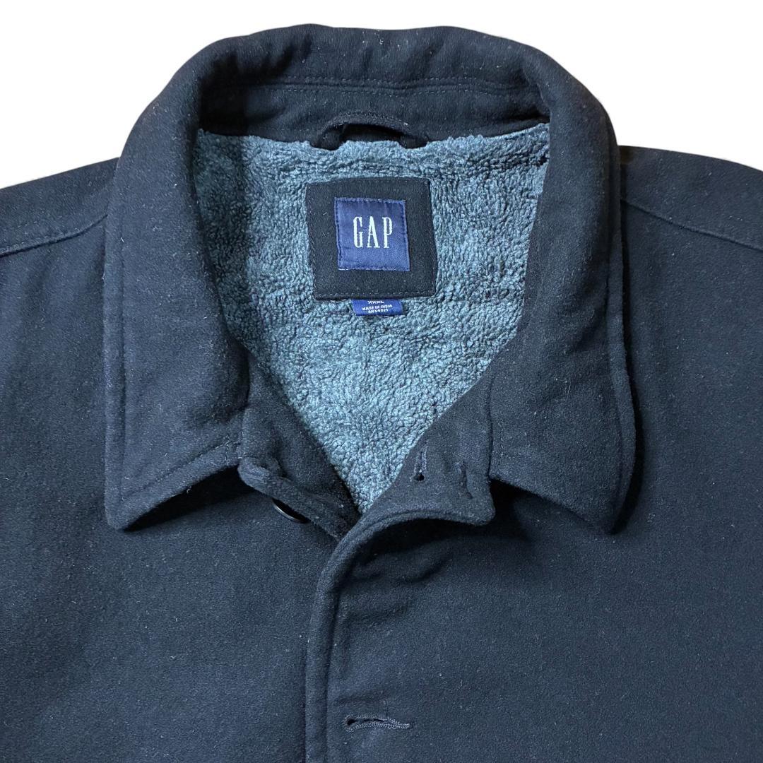 オールドGAP ウールコート 無地 裏ボア ビッグシルエット 00s 美品 古着