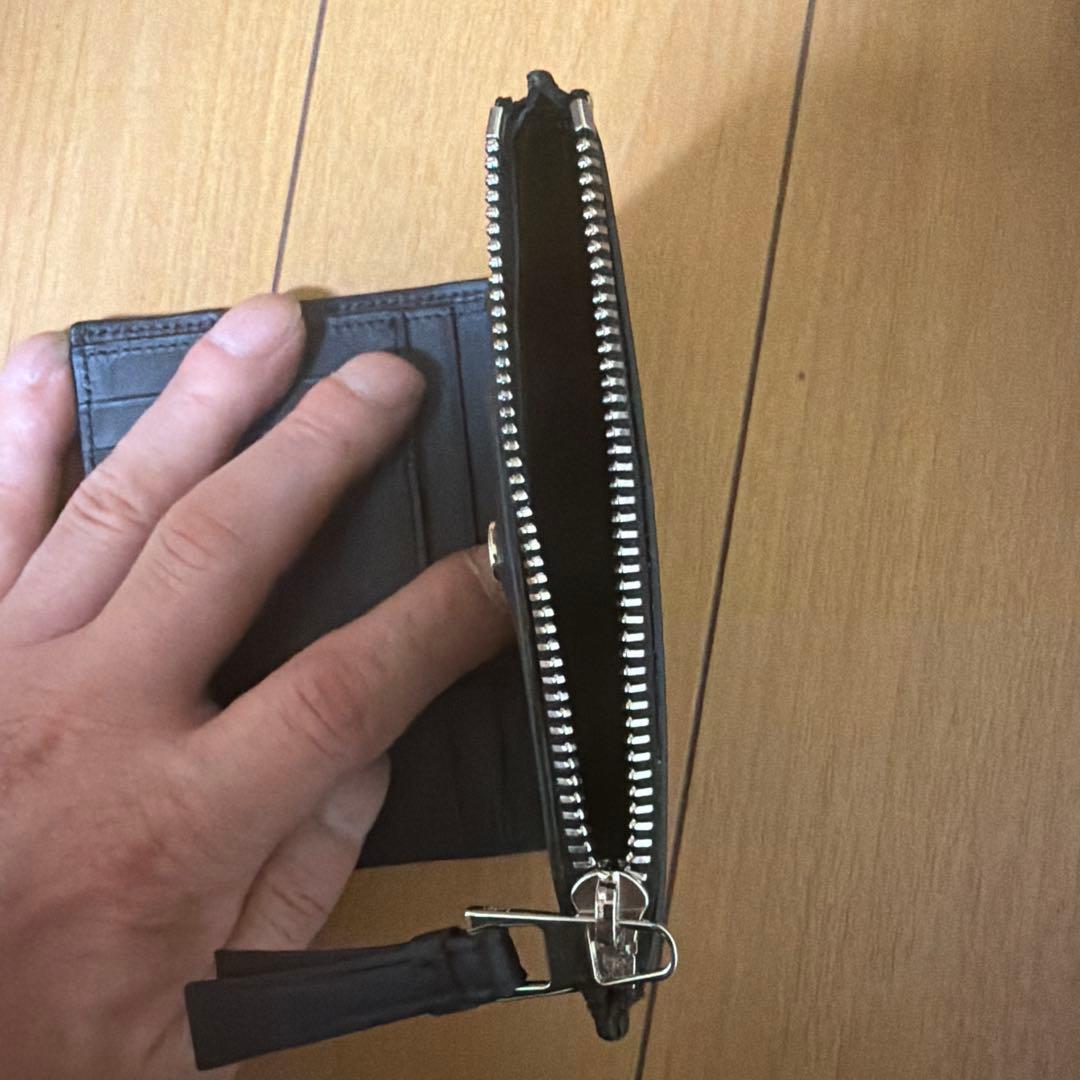 LOEWE 二つ折り財布 黒 レザー