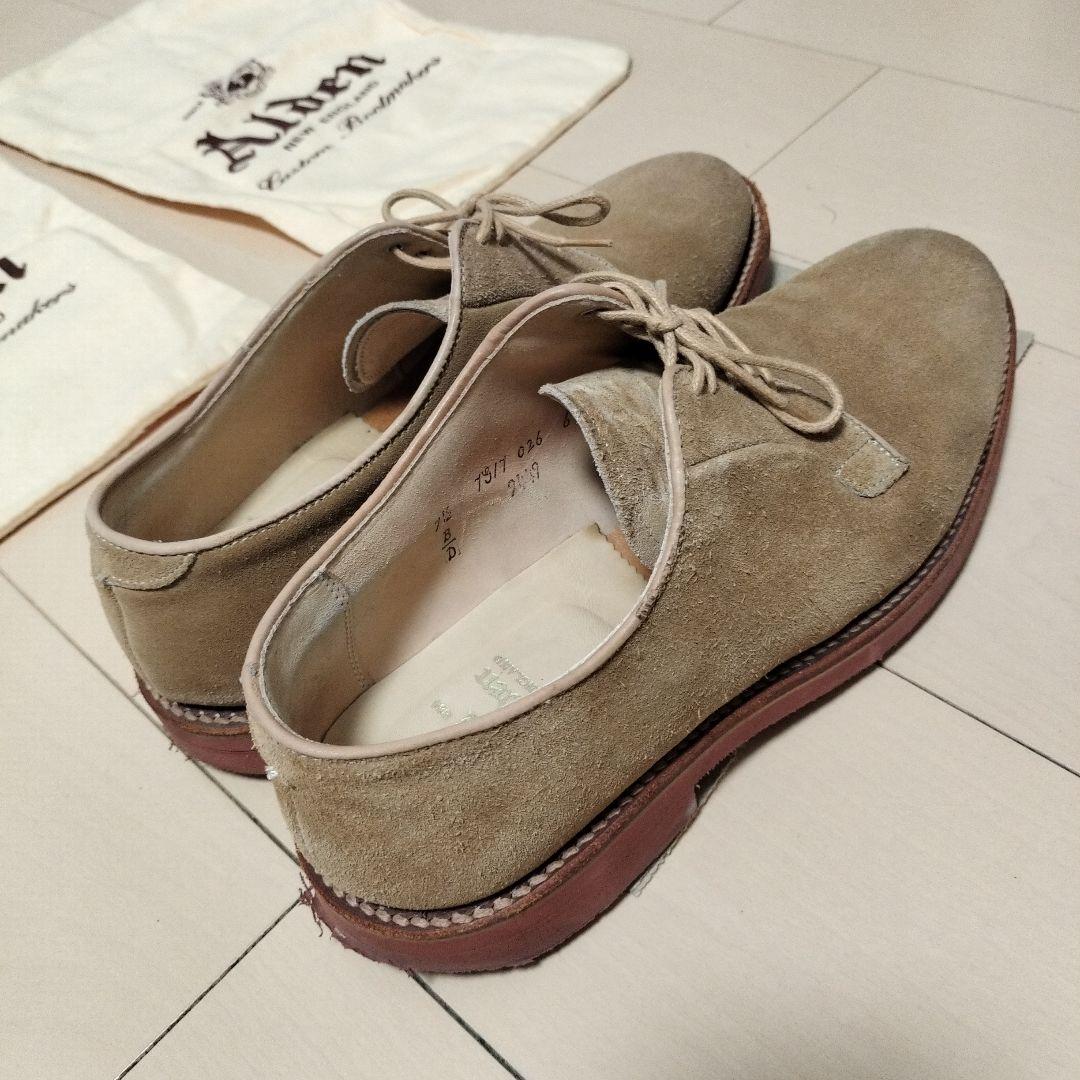 Alden ベージュ スエード レースアップ 7 1/2D