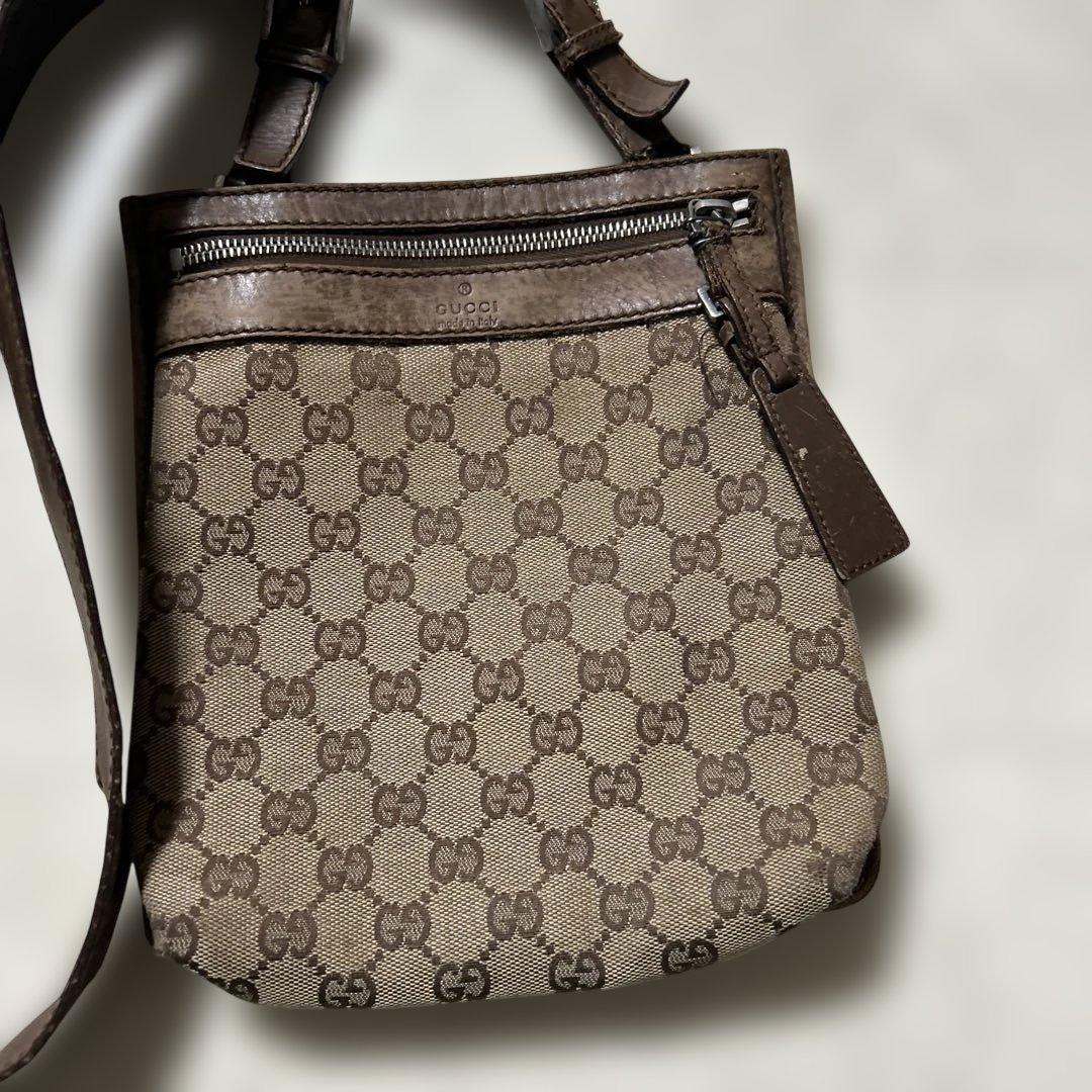 K*Y様 グッチ☆斜めがけショルダー　GG柄　ボディバッグ