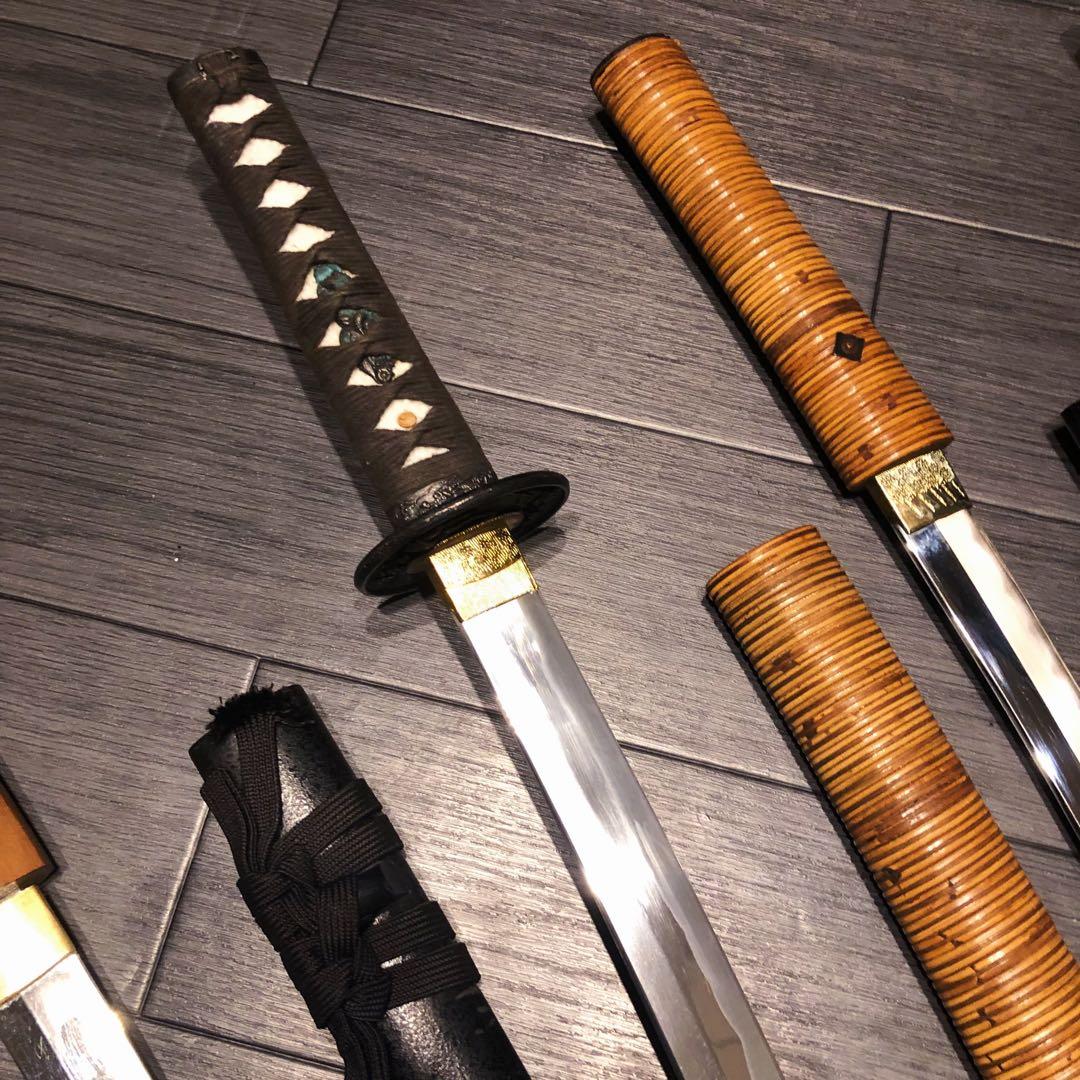 模造刀　大小4本セット　脇差　骨董品　模擬刀まとめ　藤巻