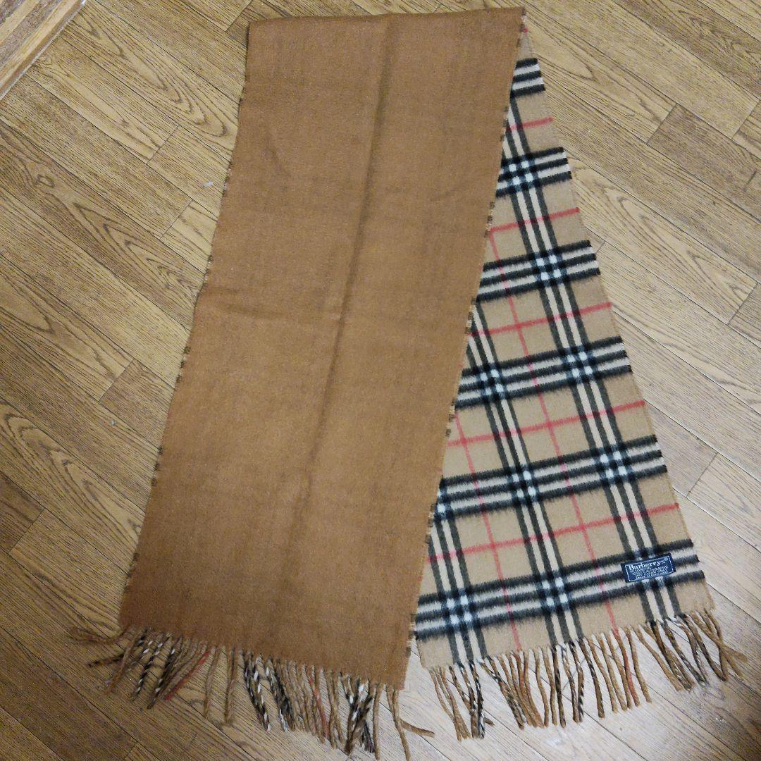 Burberry チェック柄 マフラー カシミヤ100%、