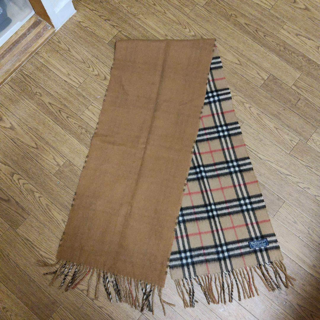 Burberry チェック柄 マフラー カシミヤ100%、