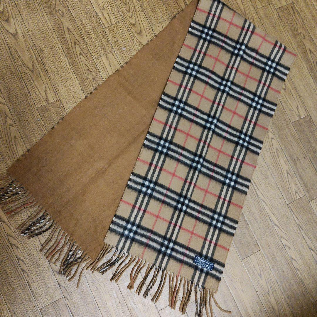 Burberry チェック柄 マフラー カシミヤ100%、