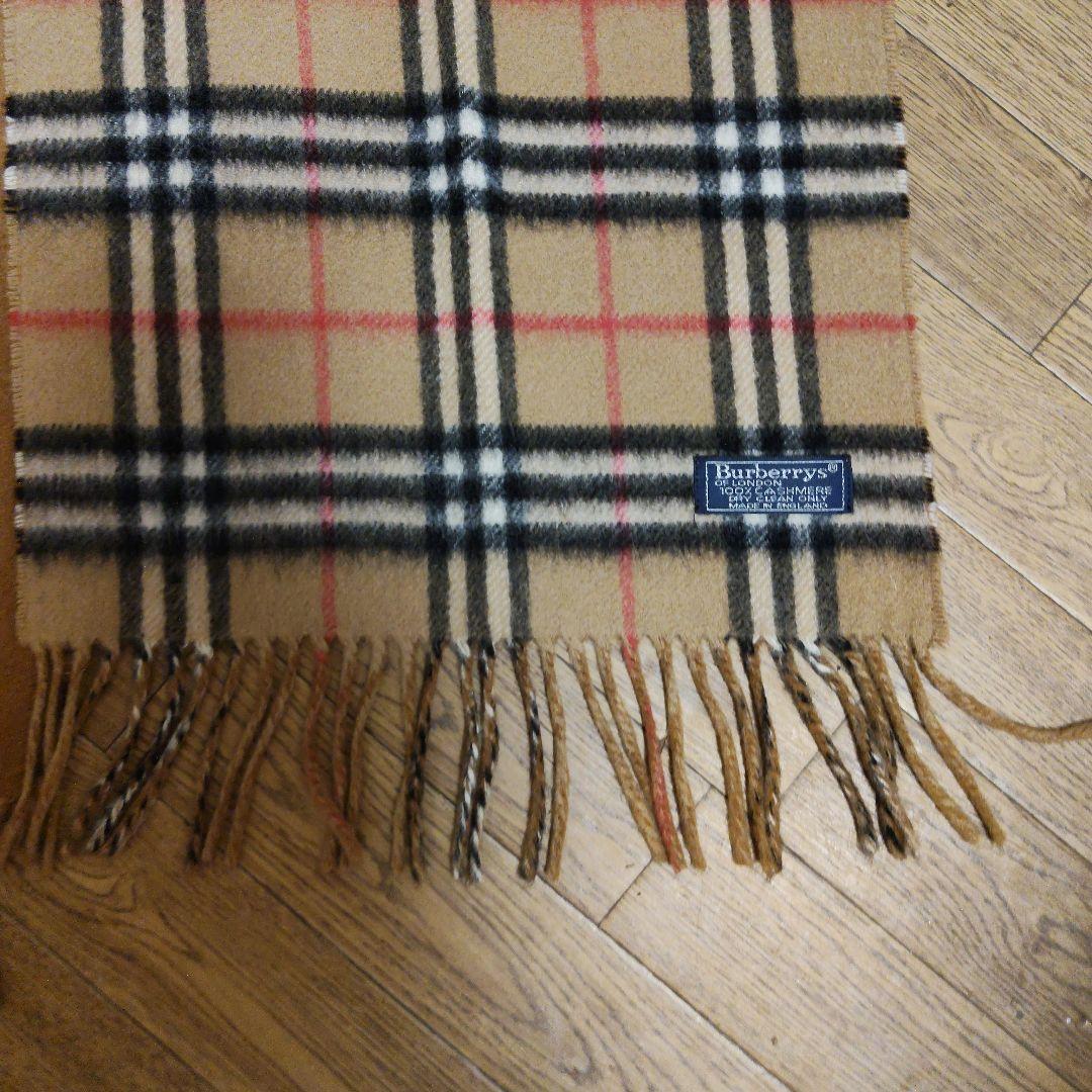 Burberry チェック柄 マフラー カシミヤ100%、