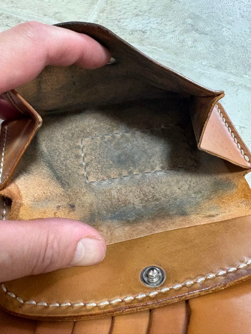 ビーズ屋公ちゃん　コードバン　　　　　　ミドルウォレット　H160xW90mm