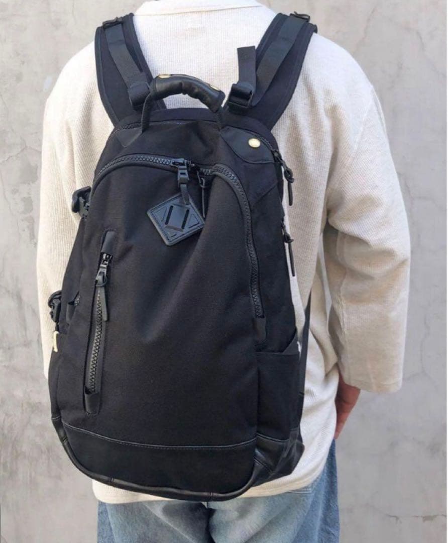新品未使用　VISVIM CORDURA20Lレザーバックパック 黒