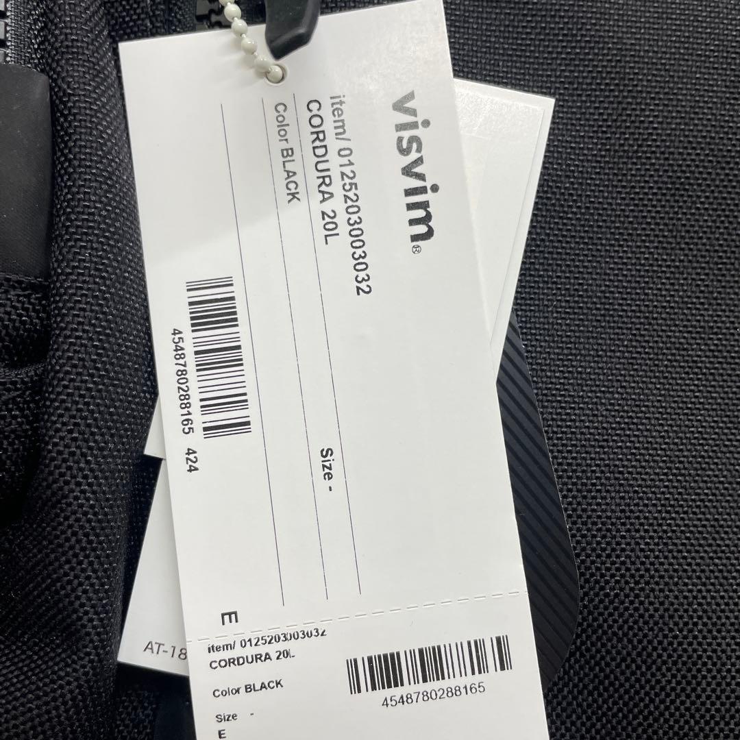 新品未使用　VISVIM CORDURA20Lレザーバックパック 黒