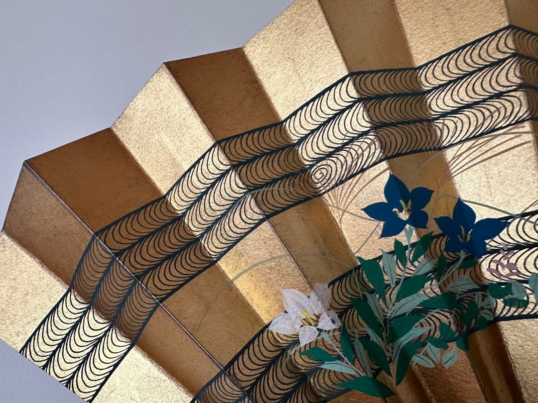 両面装飾有り！　十松屋福井　扇子　御舞扇　京都　金箔　竹　京扇子