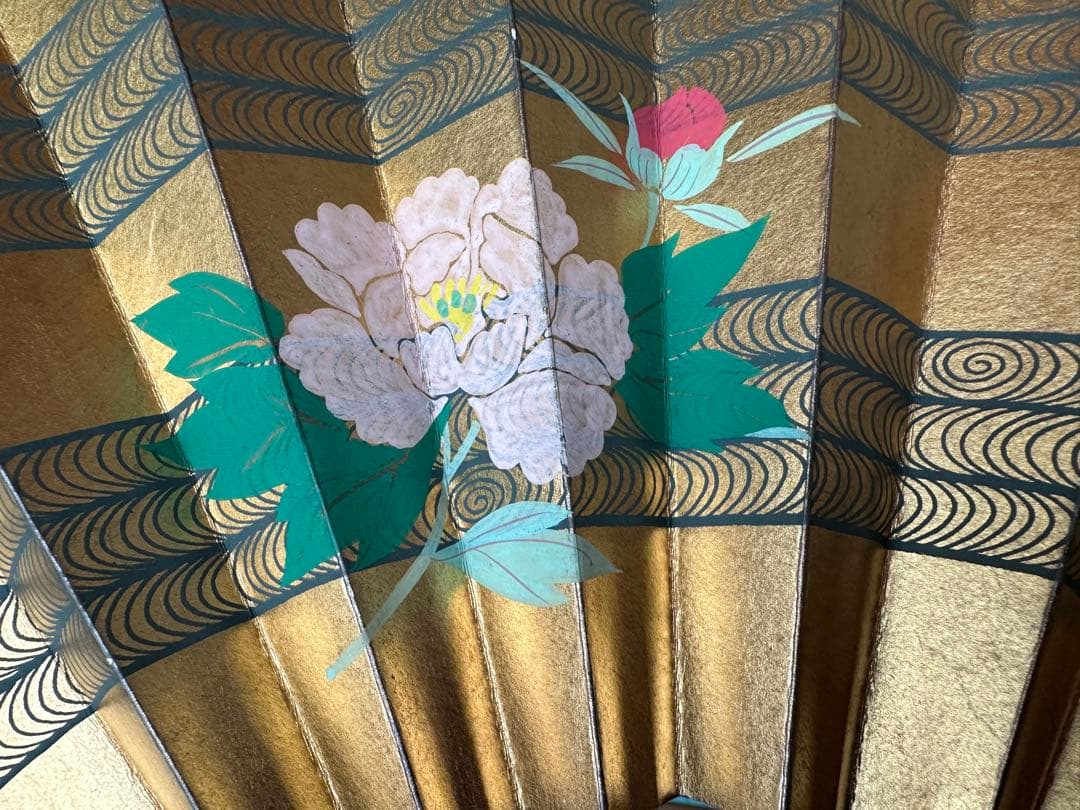 両面装飾有り！　十松屋福井　扇子　御舞扇　京都　金箔　竹　京扇子