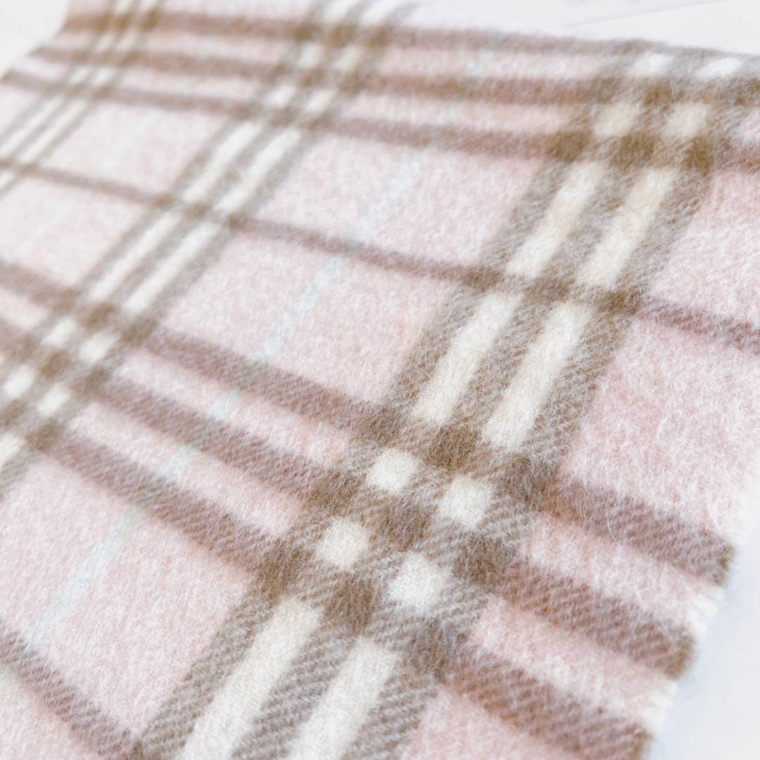 ✨希少✨バーバリーロンドン　カシミヤ100% ノバチェック　ピンク　マフラー