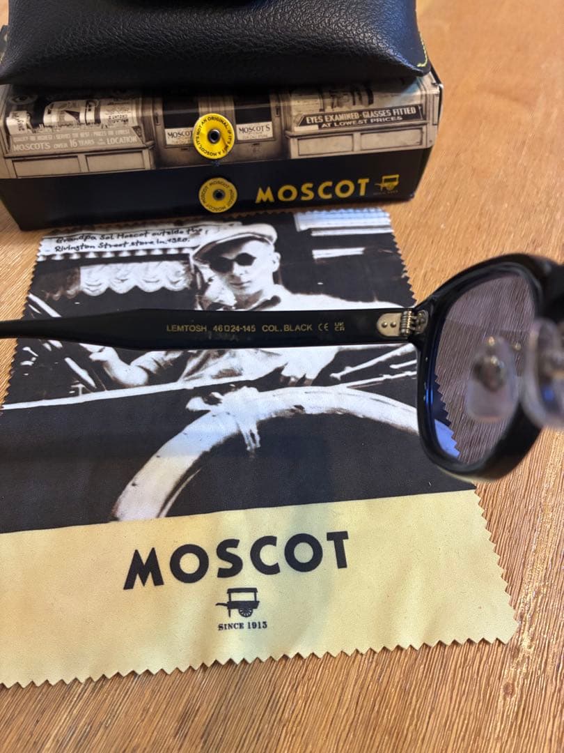 MOSCOT LEMTOSH 46サングラス ブラックフレーム ブルーレンズ
