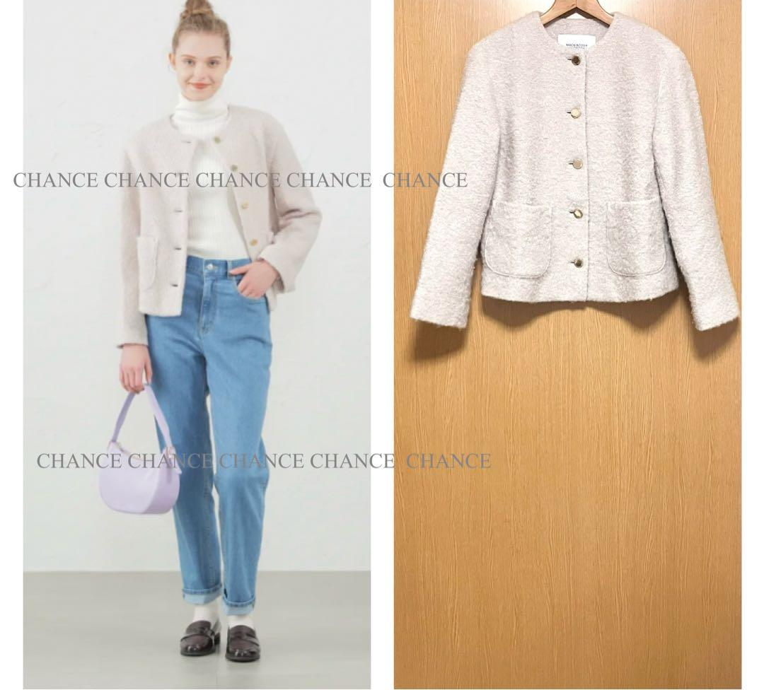 23AW マッキントッシュフィロソフィー　ノーカラーコート　ショートコート