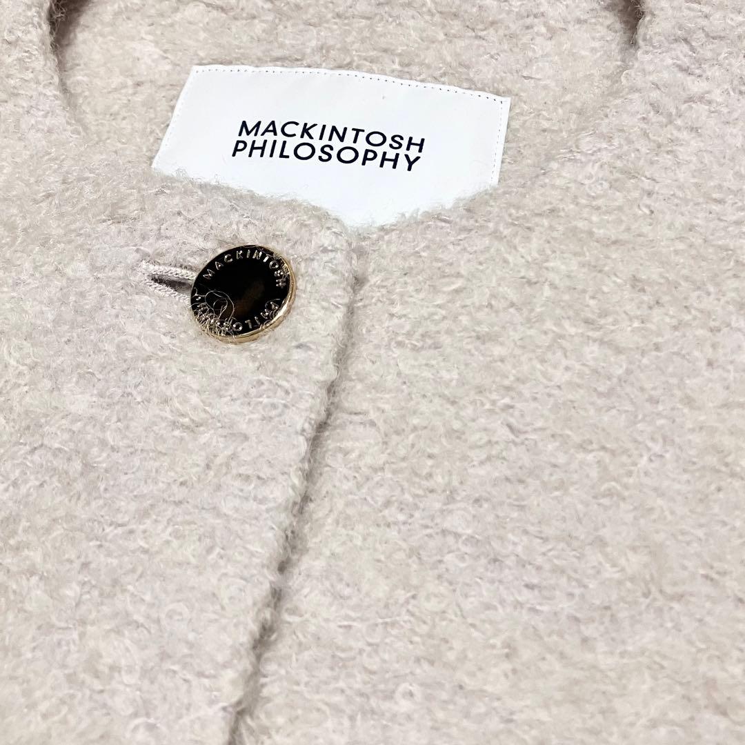 23AW マッキントッシュフィロソフィー　ノーカラーコート　ショートコート