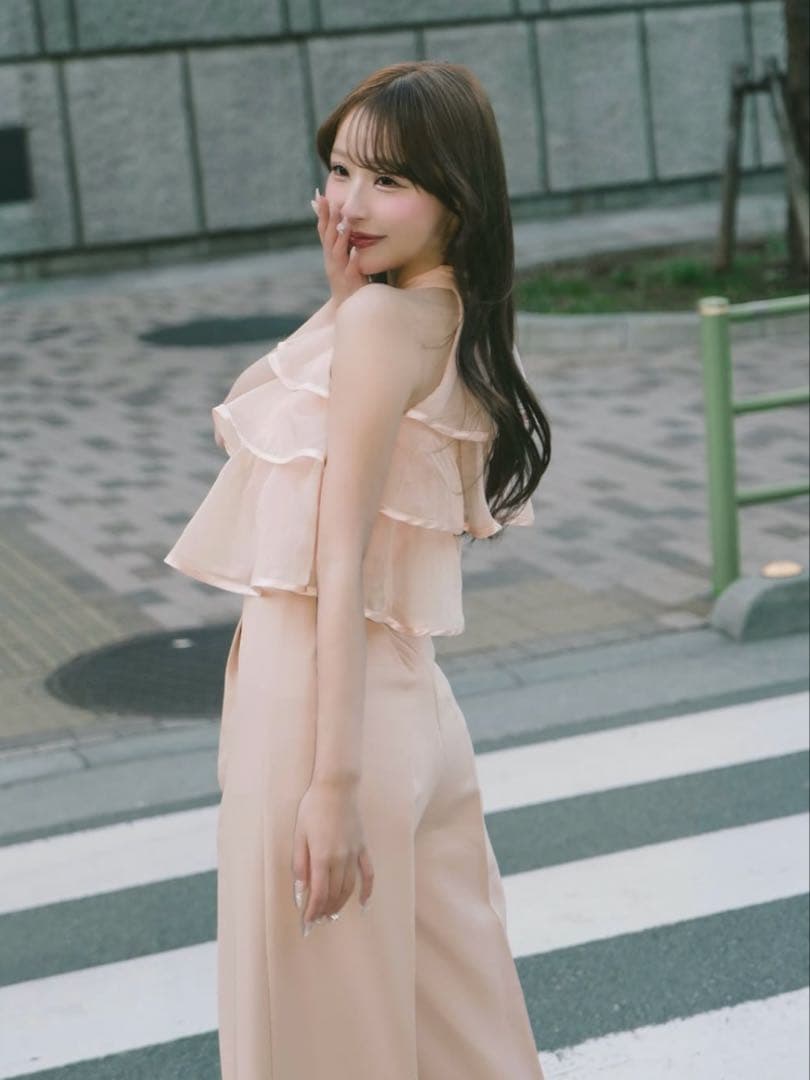 新品・未開封♡Darich♡ティアードフリルジャンプスーツ　(PNK・Free)