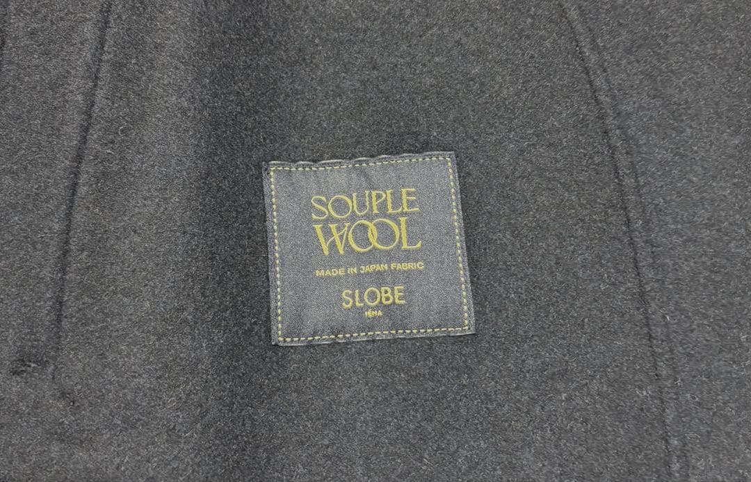 未使用タグ付き　souple woolダブルフェイスノーカラーコート
