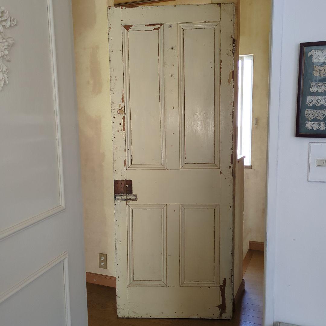 イギリスアンティーク ドア パステルグリーン オフホワイト