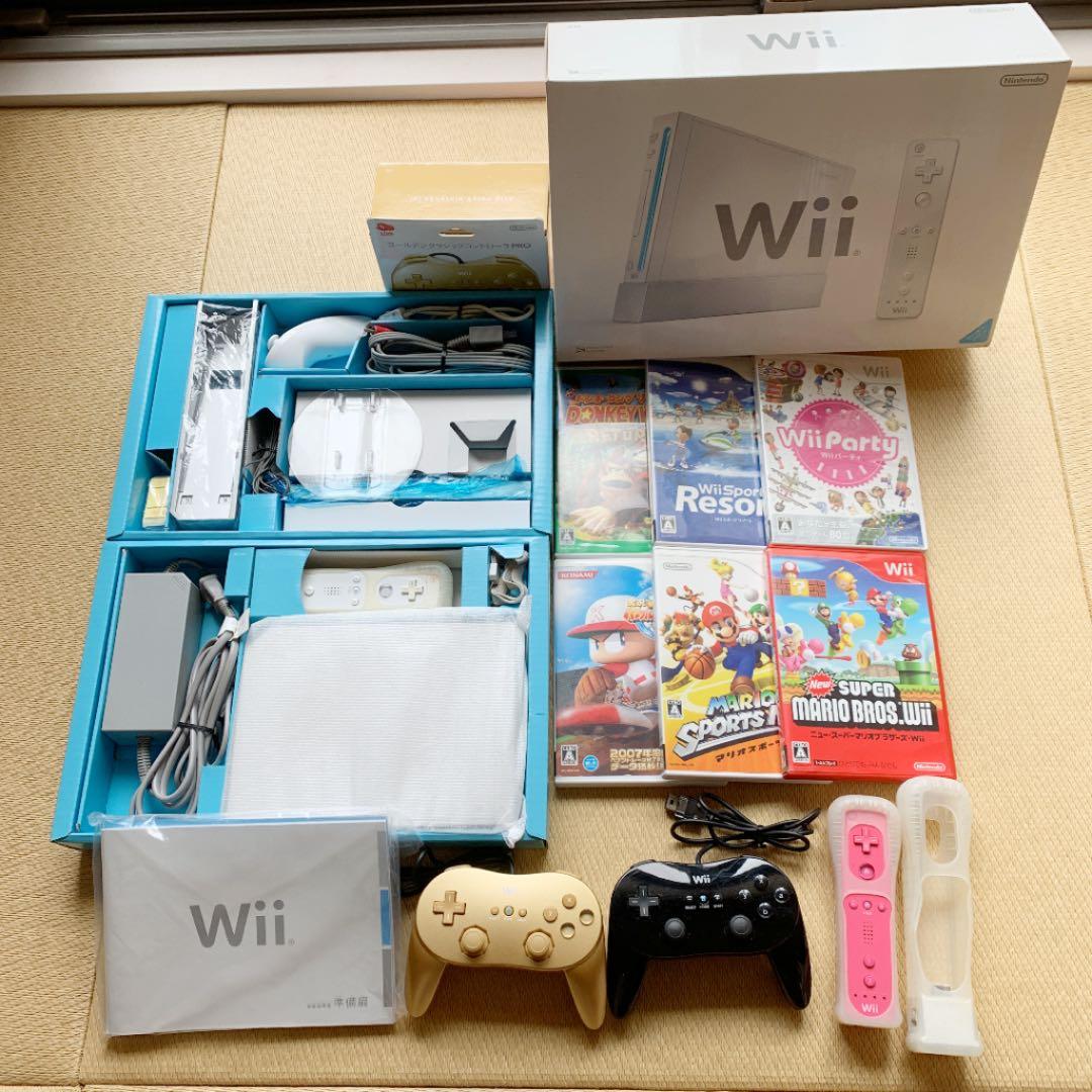 Nintendo Wii RVL-S-WD ソフト、限定コントローラーセット