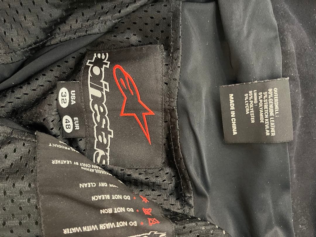 Alpinestars レザー パンツ 黒/白