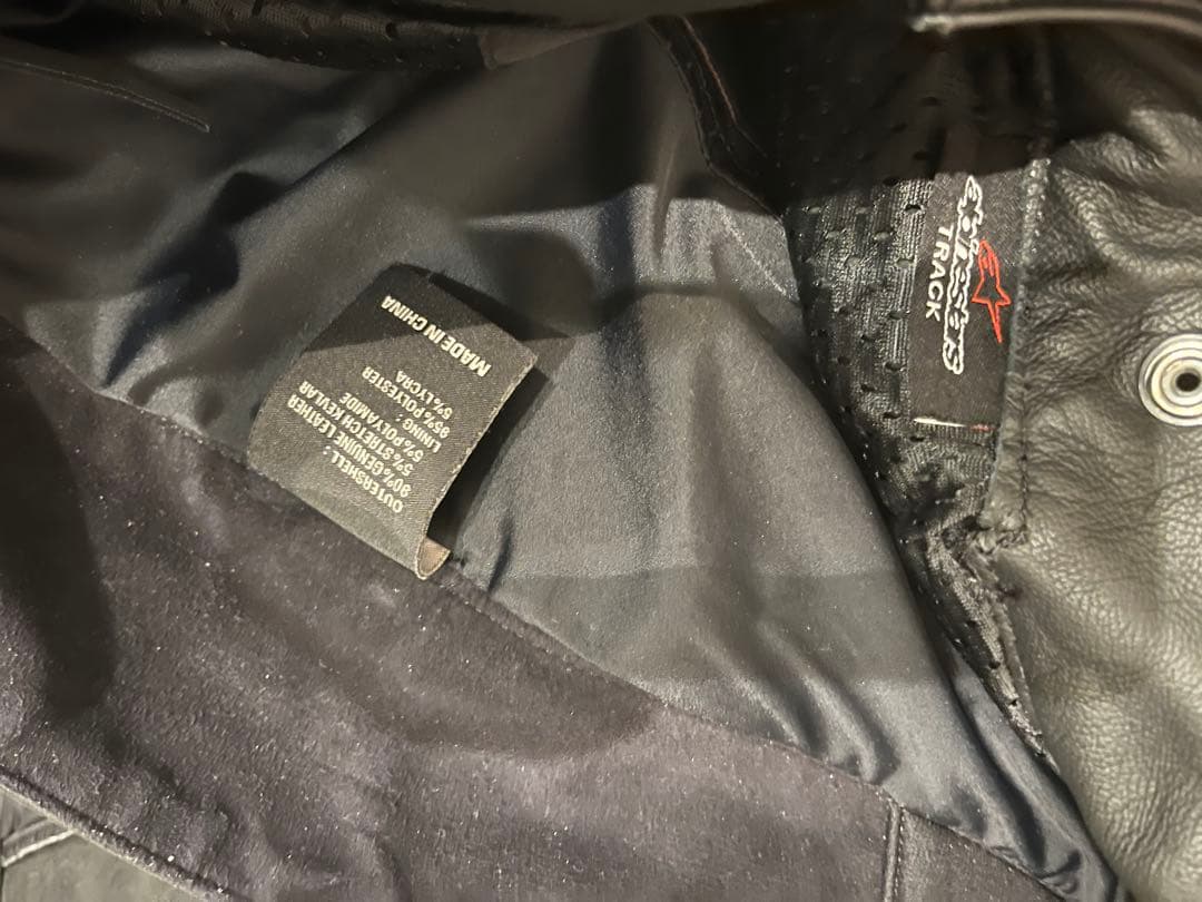 Alpinestars レザー パンツ 黒/白