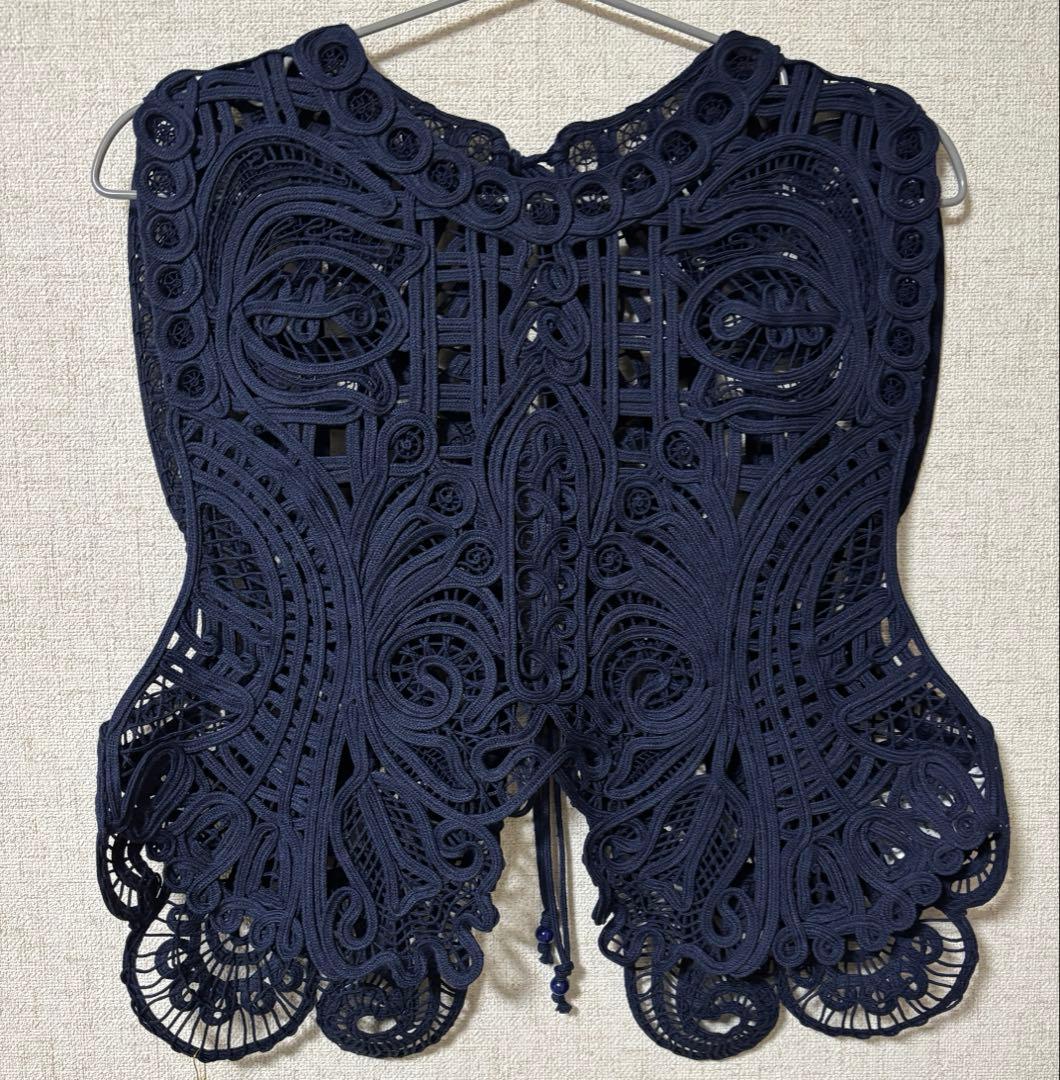 1/15まで mame Cord Embroidery Vest コード刺繍