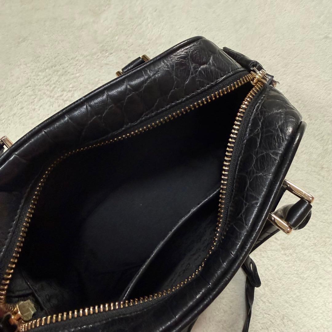 アニヤハインドマーチ ミニ カーカー クロコ 2way ショルダーバッグ