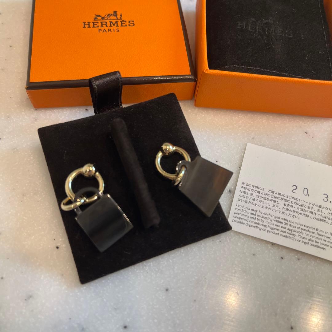 エルメス　ピアス　HERMES バッファローフォーンピアス