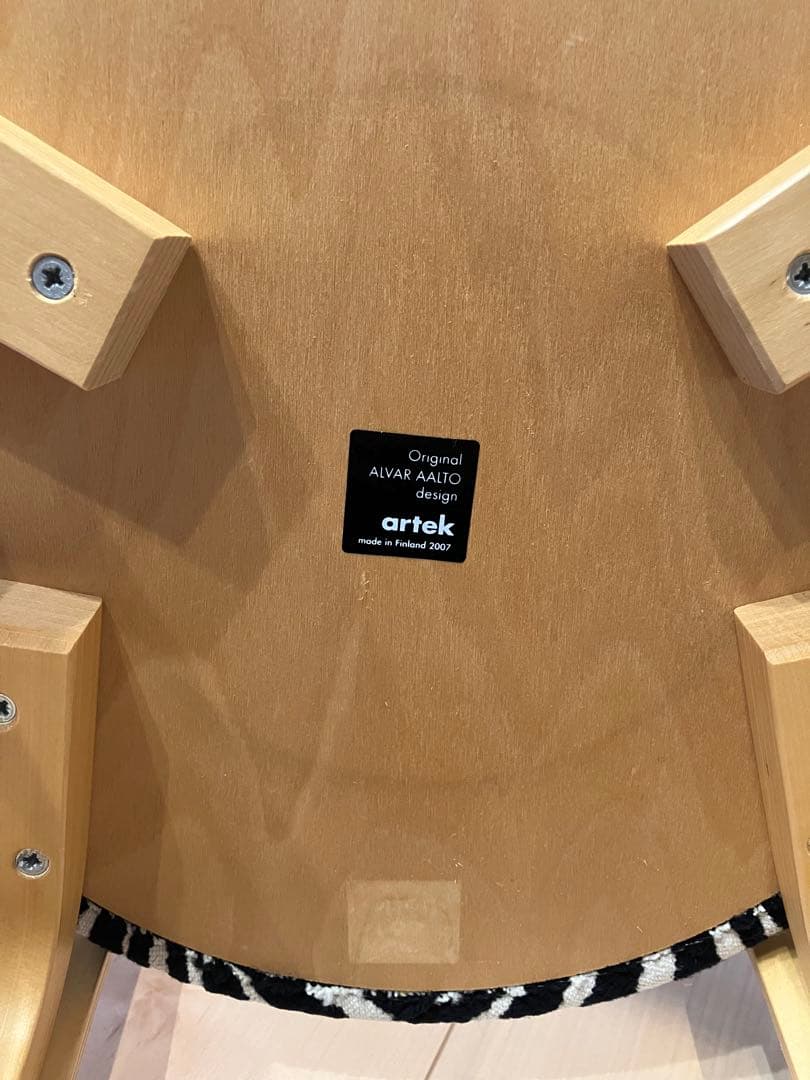 【WACHA】artec ゼブラ柄ダイニングチェア④