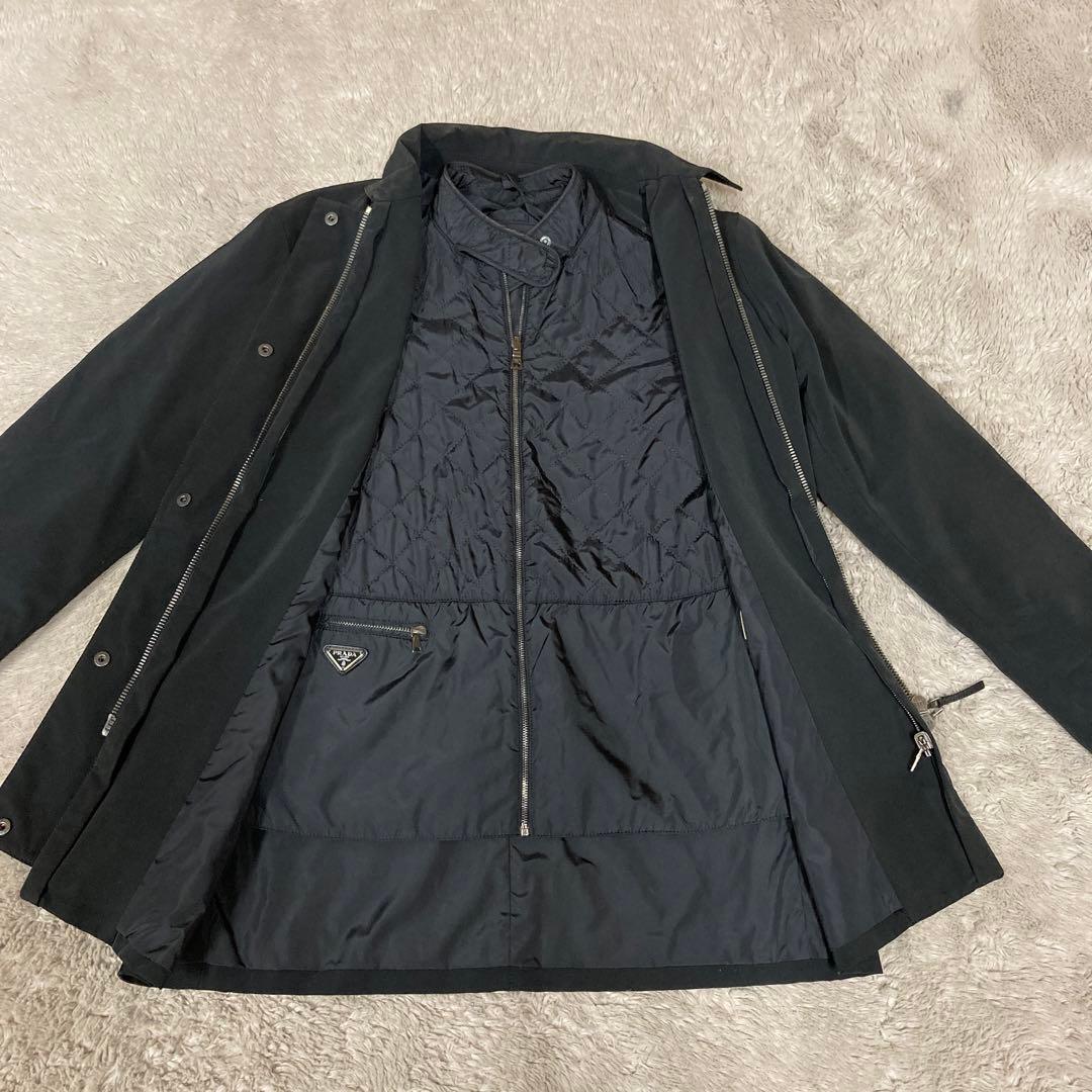 PRADA プラダ　ナイロンコート　ライナー付き　2way 38