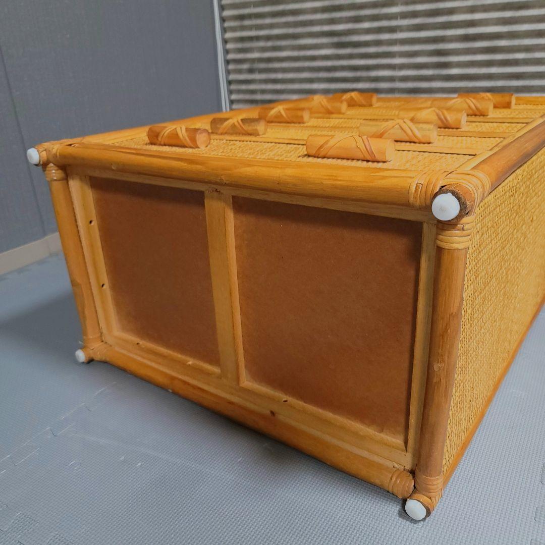 美品　ラタン　5段　チェスト　箪笥