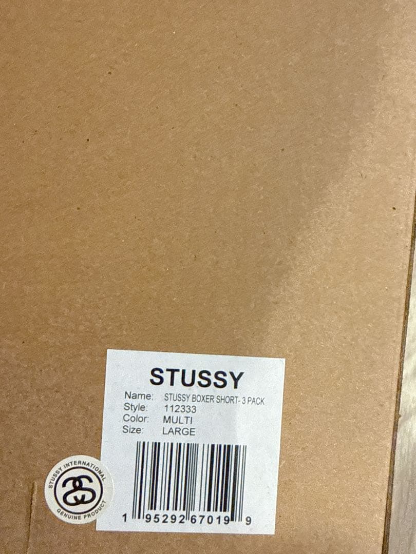 STUSSY ボクサーショーツ 3パック Lサイズ マルチ