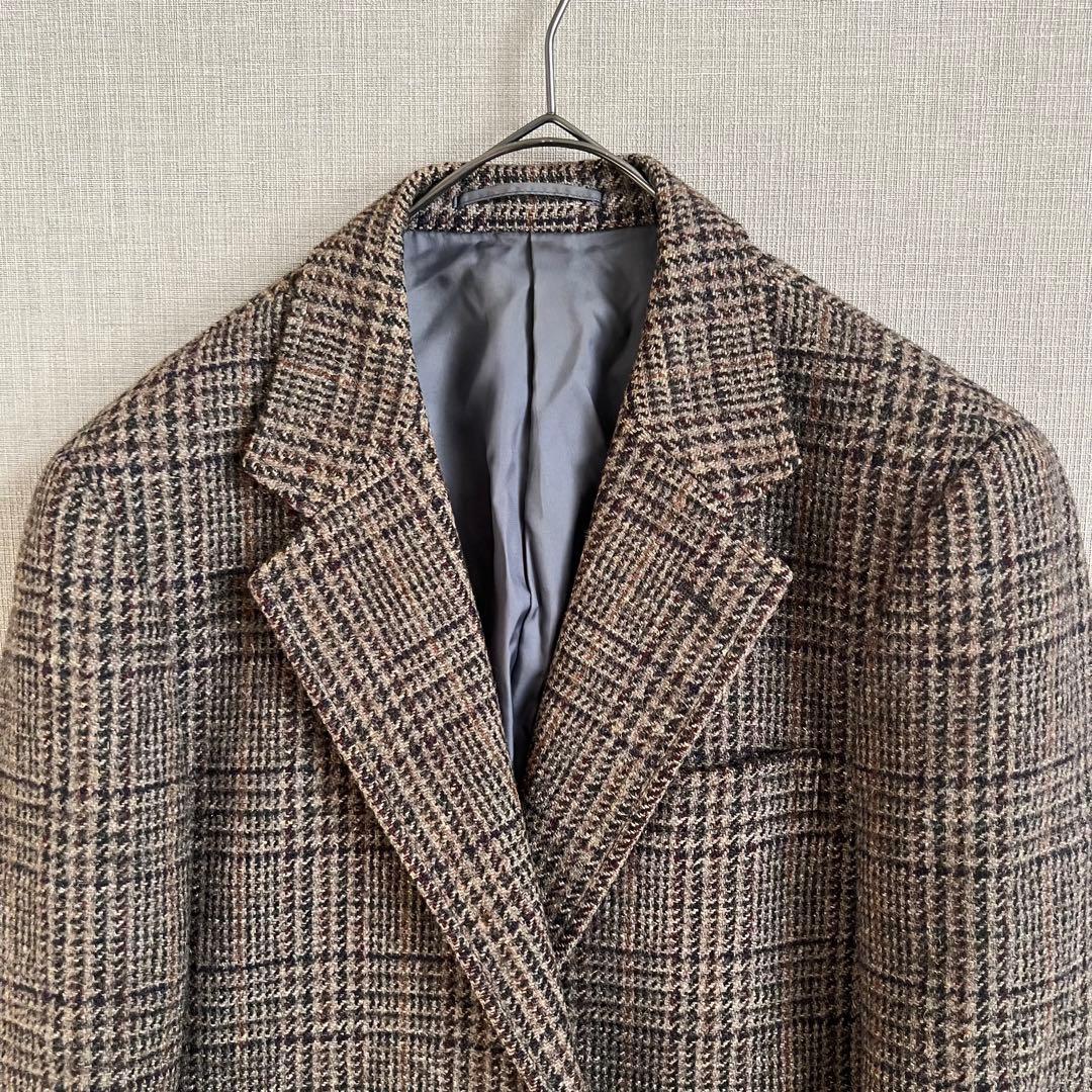 J.PRESS テーラードジャケットツイード チェック ブラウン 古着