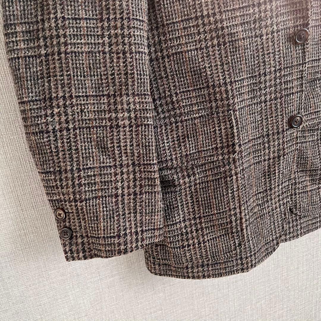J.PRESS テーラードジャケットツイード チェック ブラウン 古着