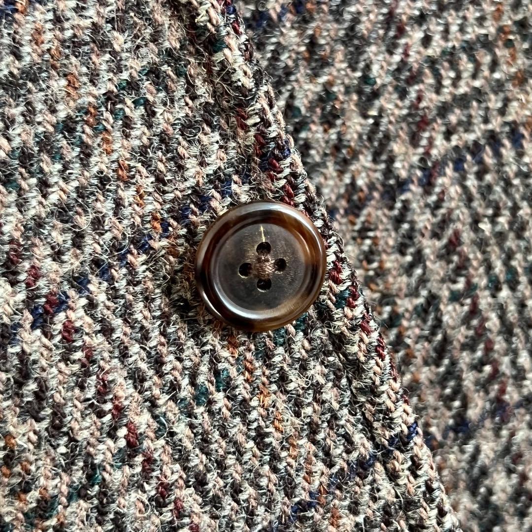 J.PRESS テーラードジャケットツイード チェック ブラウン 古着