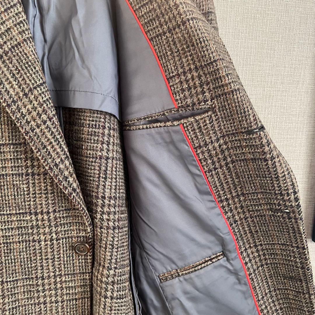 J.PRESS テーラードジャケットツイード チェック ブラウン 古着