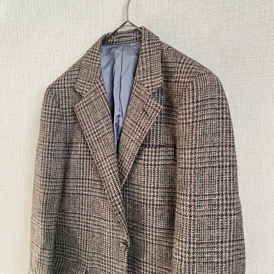J.PRESS テーラードジャケットツイード チェック ブラウン 古着