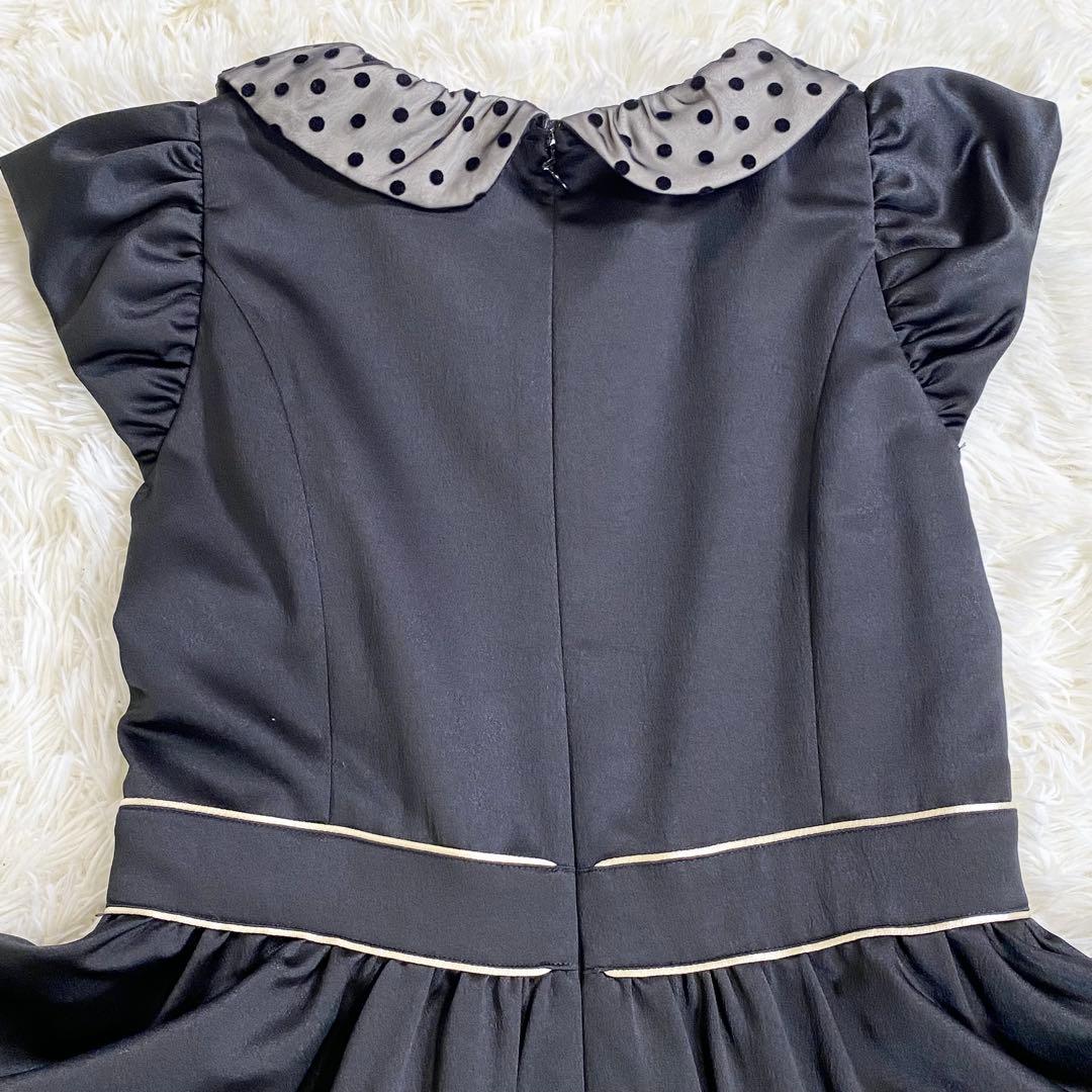 Mezzo Piano 半袖ワンピース 黒　レース　サイズ160 発表会　ドレス