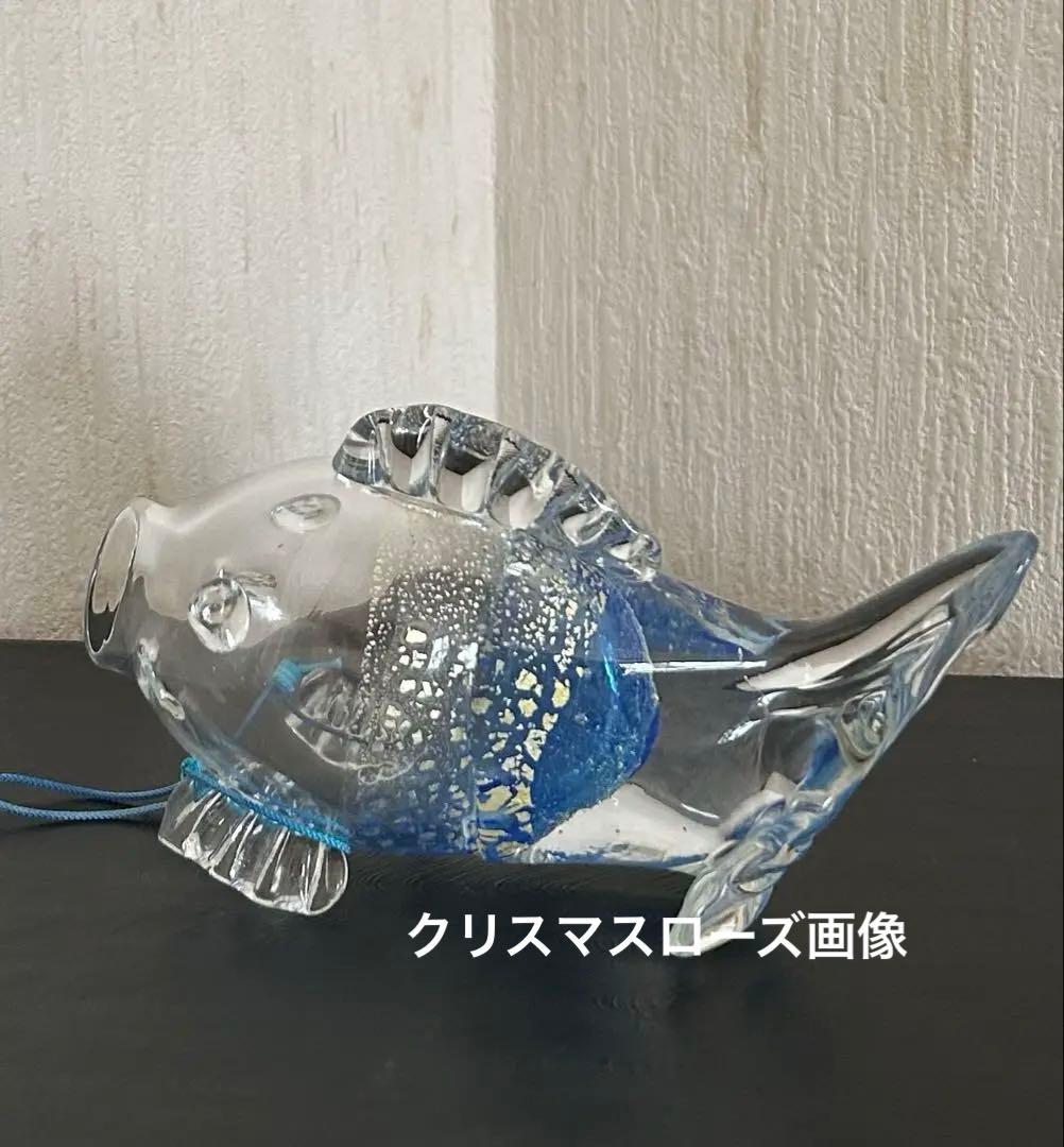 chuchumama ☆彡　ガラス工芸　金箔入り　ガラスの鯉のぼり（大）