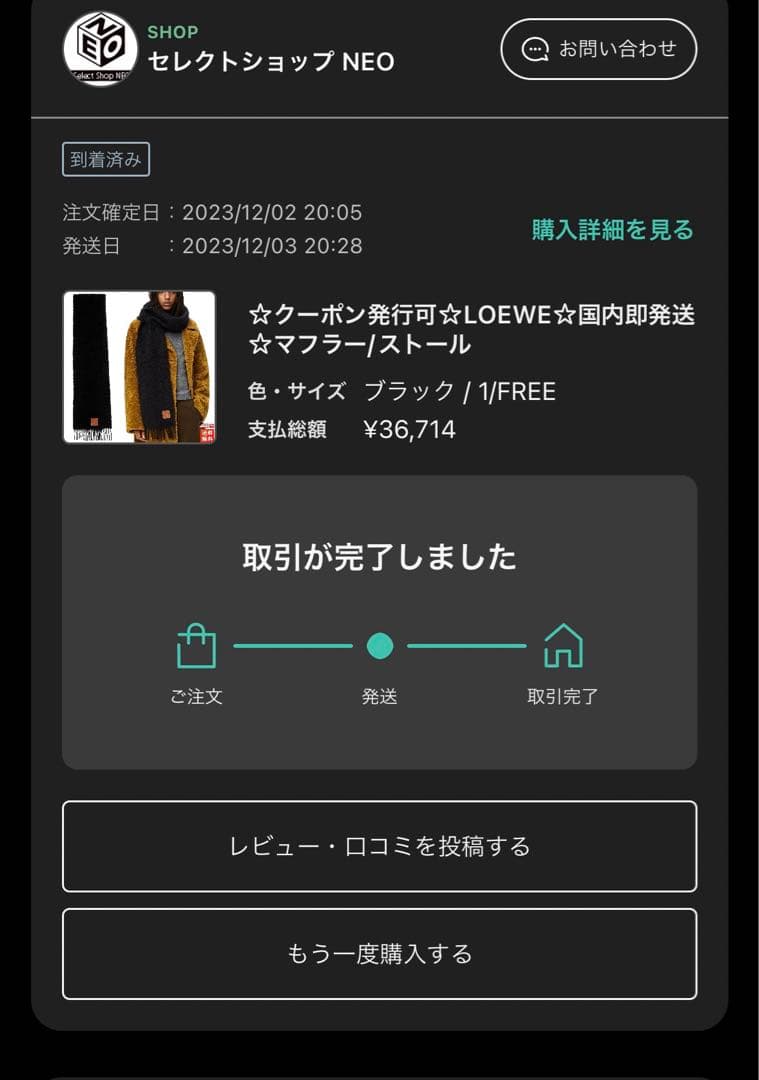 LOEWE スカーフ(モヘア&ウール) マフラー 正規品