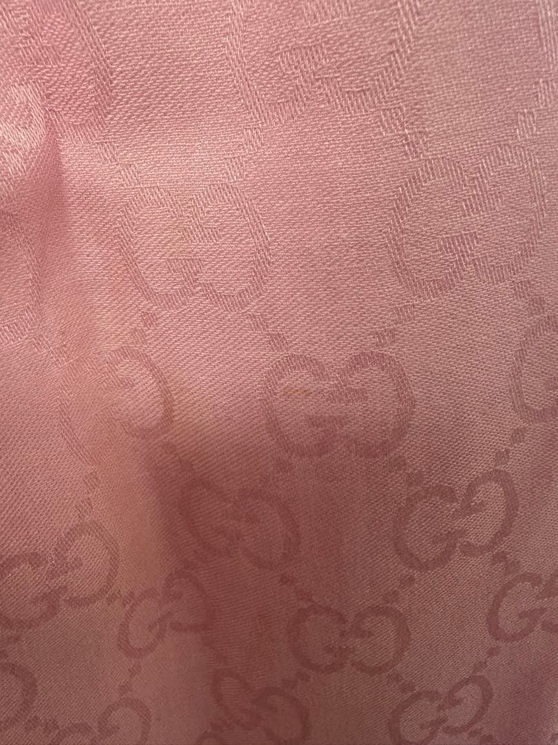 【値下げ】GUCCI ピンク ストール GGロゴ