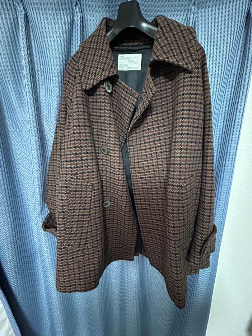 kolor 18aw ガンクラブチェックコート サイズ1（ブラウン）