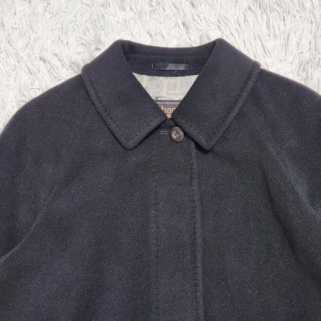 バーバリー カシミヤコート レディースM相当 バルカラー 金ラベル 高級ライン