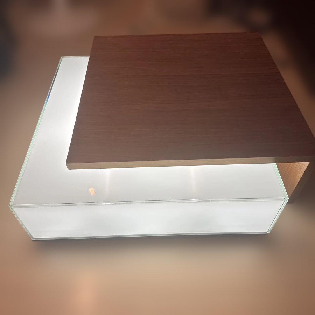 モダンガラス木製センターテーブル